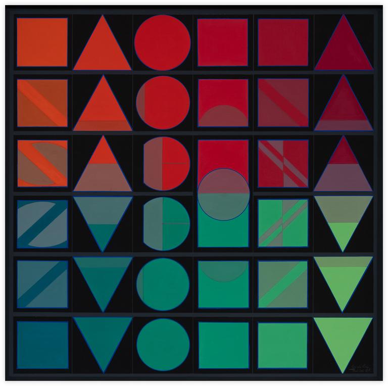 Catalogue raisonné, Horacio Garcia Rossi, Portrait pour M.lle Sabina - 1988