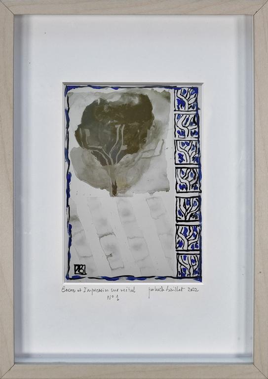 Catalogue raisonné, Patrick Baillet, Encre et impression sur métal n°1 - 2022