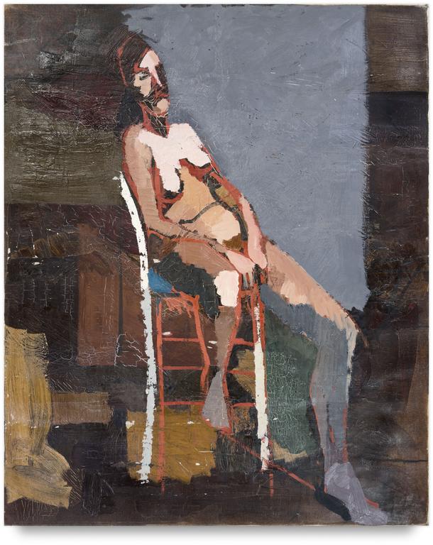 Catalogue raisonné, Michel Mousseau, Nu chaise blanche, circa 1960