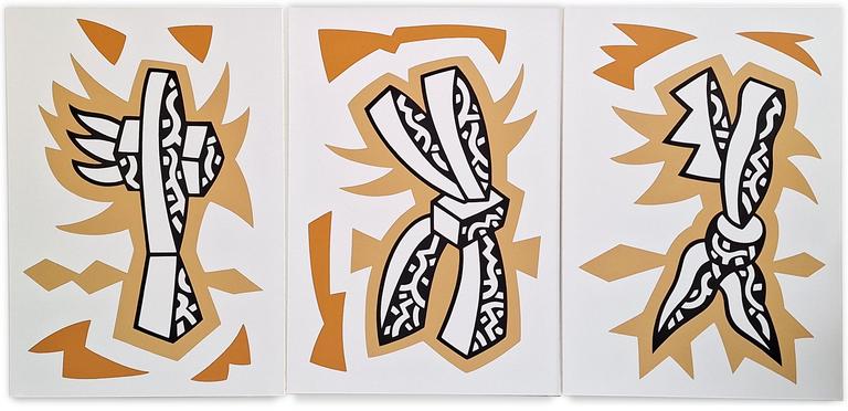 Catalogue raisonné, Jean-Paul Thaéron, Peinture Triptyque IX - 2024