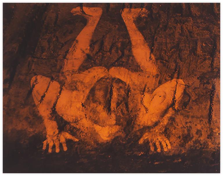 Catalogue raisonné, Bernadette Delrieu, Série Ondes de pierre, Tryptique n°02 - 1990