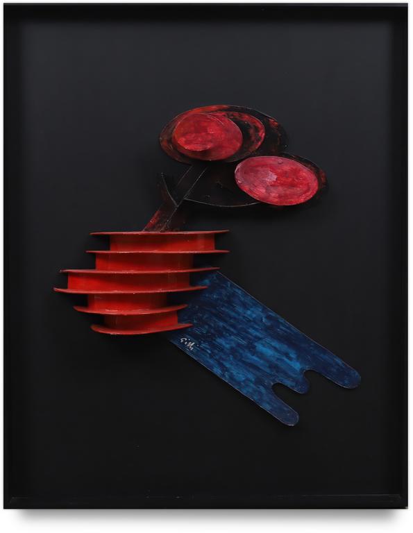 Catalogue raisonné, Claude Gilli, Arbre rouge (fond noir) — circa 1991