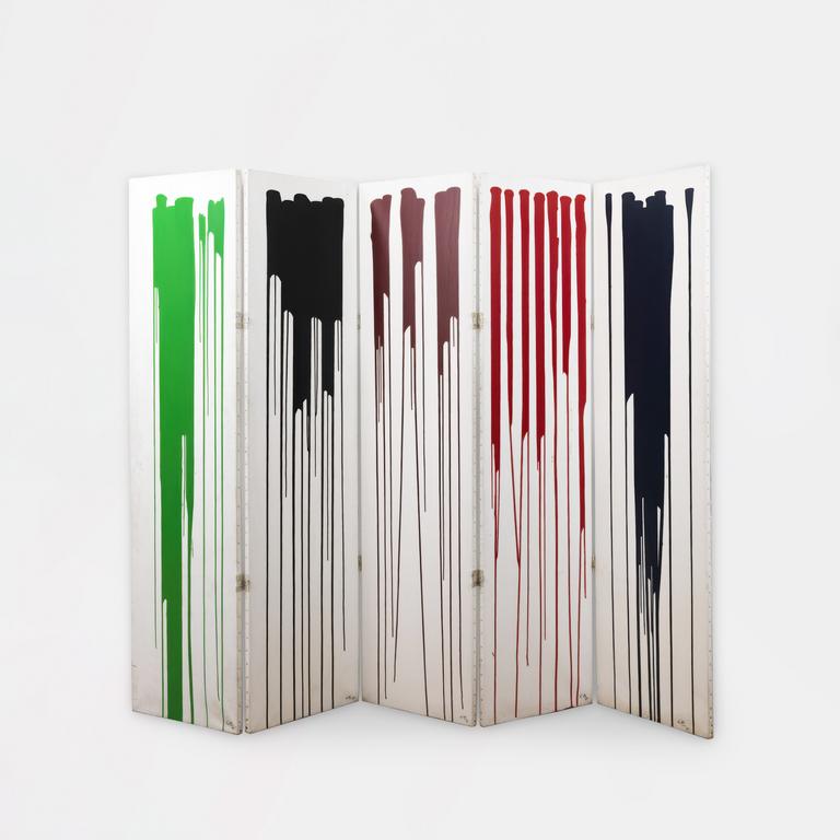 Catalogue raisonné, Claude Gilli, Paravent en 5 panneaux — 1987
