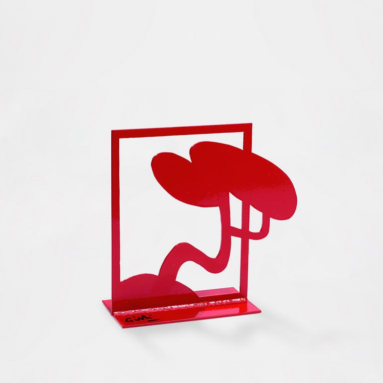 Catalogue raisonné, Claude Gilli, Stèle paysage (rouge) — 1989