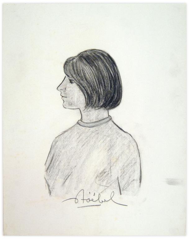Catalogue raisonné, Edgar Stoëbel, portrait de femme profil — 