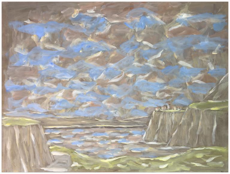 Catalogue raisonné, Hans Seiler, Leyré (beige et bleu), circa 1984