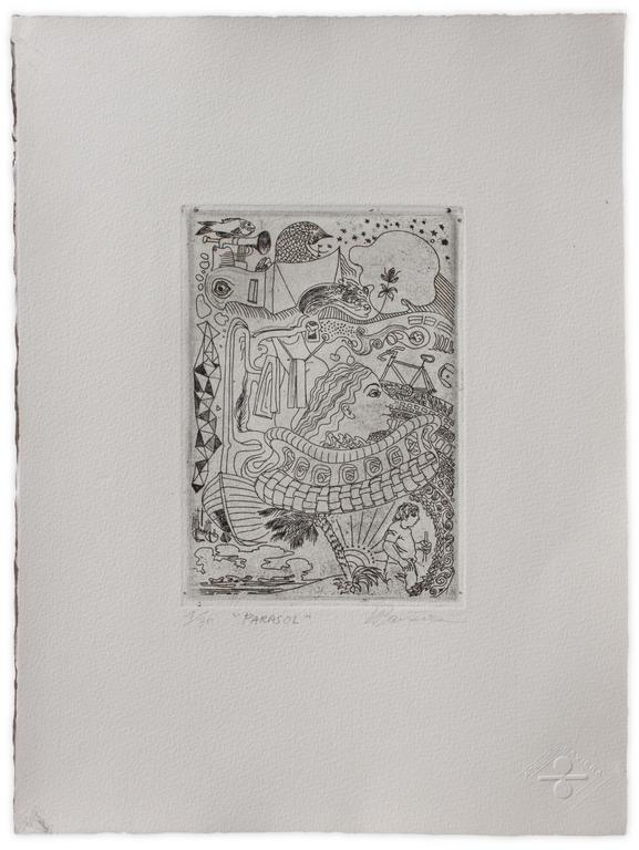 Catalogue raisonné, Henri Baviera, PARASSOL ou RETOUR DE VOYAGE — 1982