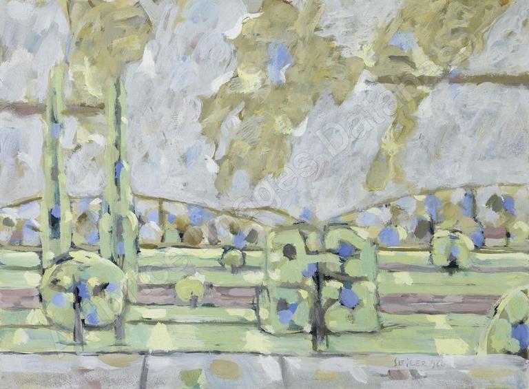 Catalogue raisonné, Hans Seiler, Vue de la terrasse, 1960