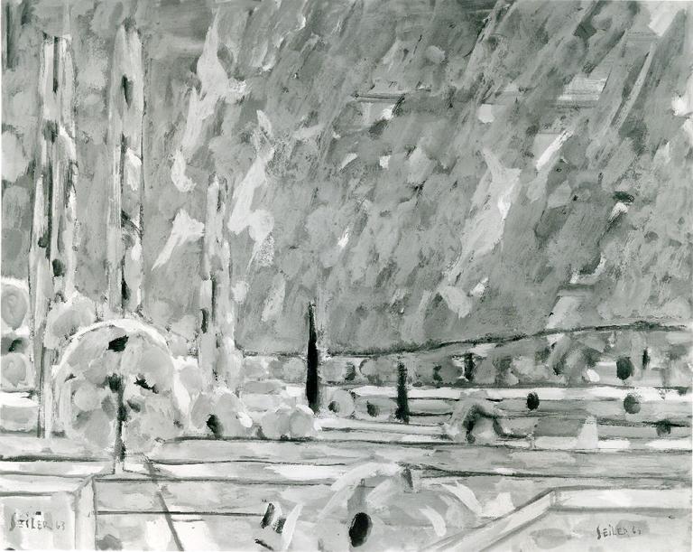 Catalogue raisonné, Hans Seiler, La vallée vue de la terrasse, 1963 