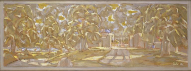Catalogue raisonné, Hans Seiler, L'entrée du Queroy (ocre), 1982