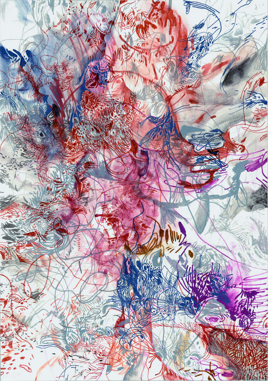 Catalogue raisonné, Daniel Boursin, 44x63 red-white-blue — circa 2017