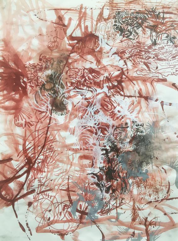 Catalogue raisonné, Daniel Boursin, red & white scratches — 2015