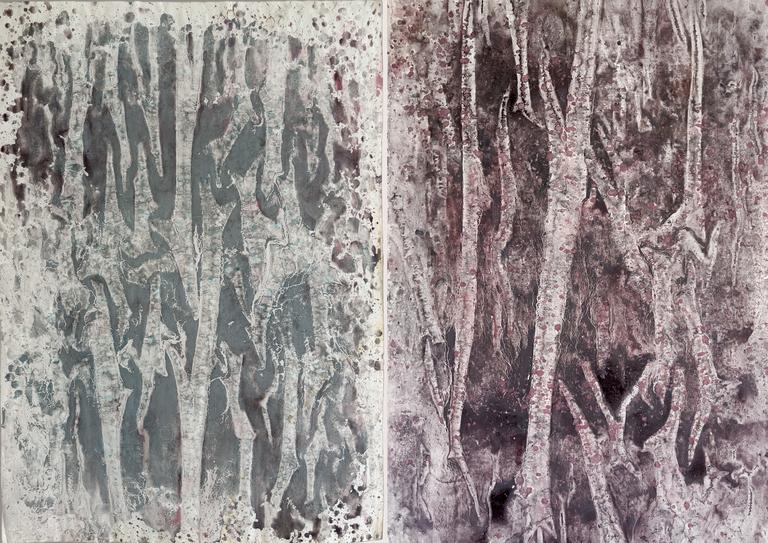 Catalogue raisonné, Daniel Boursin, 2F aquamarine & beetroot — 2002