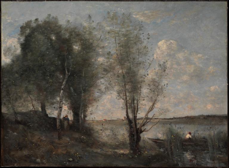 Catalogue raisonné, Camille Corot, Boatman among the Reeds — circa 1865