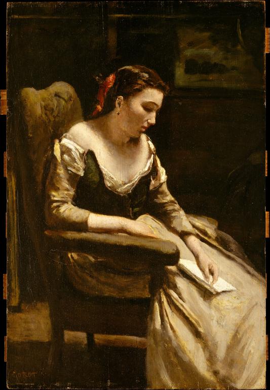 Catalogue raisonné, Camille Corot, The Letter — circa 1865