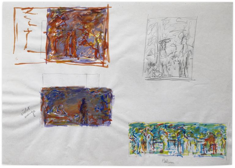 Catalogue raisonné, Bernadette Delrieu, Esquisses diverses - 1992