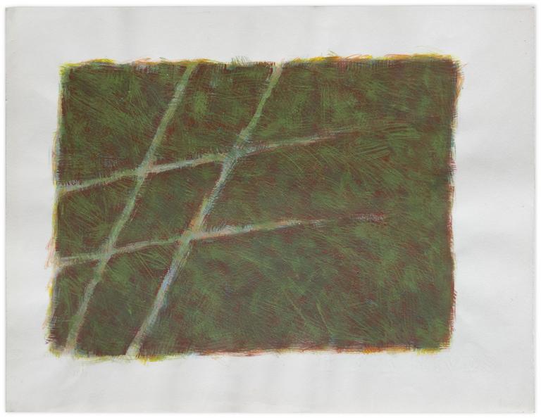 Catalogue raisonné, Bernadette Delrieu, Square, chemins tracés - 1990