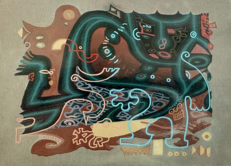 Catalogue raisonné, Daniel Boursin, green tube gradient — 1993