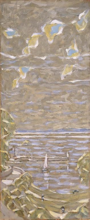 Catalogue raisonné, Hans Seiler, Voiles à Tréboul (beige), circa 1985