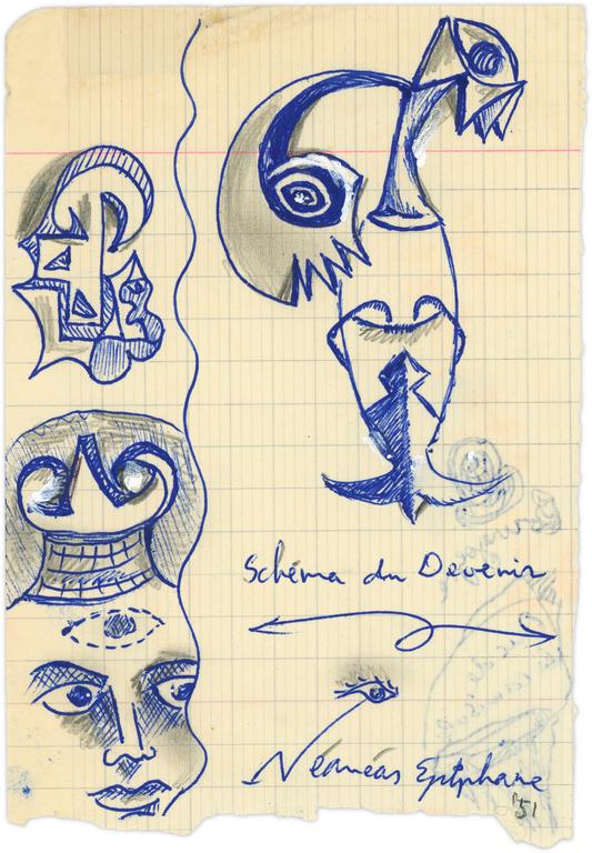 Catalogue raisonné, Jean-Jacques Lebel, Schéma du devenir - 1951