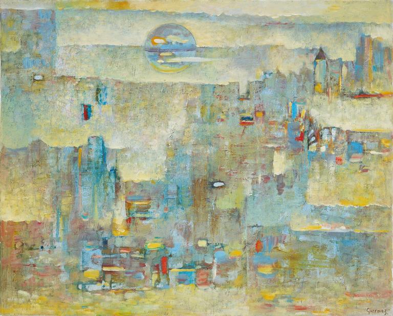 Catalogue raisonné, Abdelkader Guermaz, La lune bleue — 1994