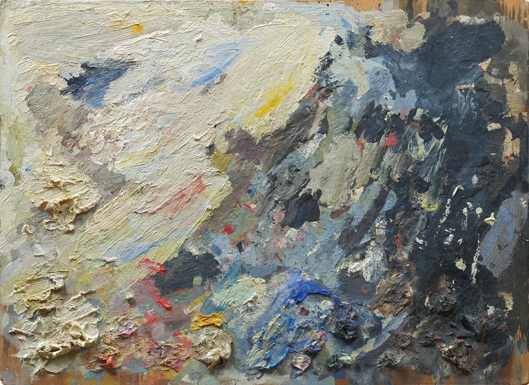 Catalogue raisonné, Abdelkader Guermaz, Sans titre (palette de l'artiste) — 1973
