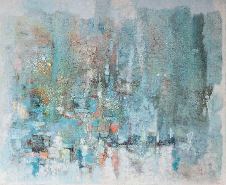 Catalogue raisonné, Abdelkader Guermaz, L'étang — 1968