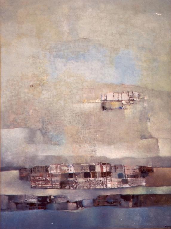 Catalogue raisonné, Abdelkader Guermaz, Miroitement bleu — 1976