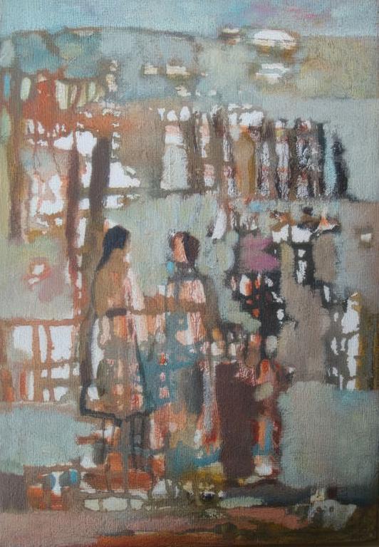 Catalogue raisonné, Abdelkader Guermaz, La conversation — 1977