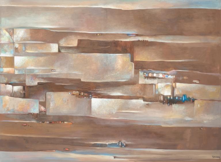 Catalogue raisonné, Abdelkader Guermaz, Ocre crépusculaire — 1980