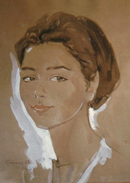 Catalogue raisonné, Abdelkader Guermaz, Portrait d'une jeune fille parisienne — 1962