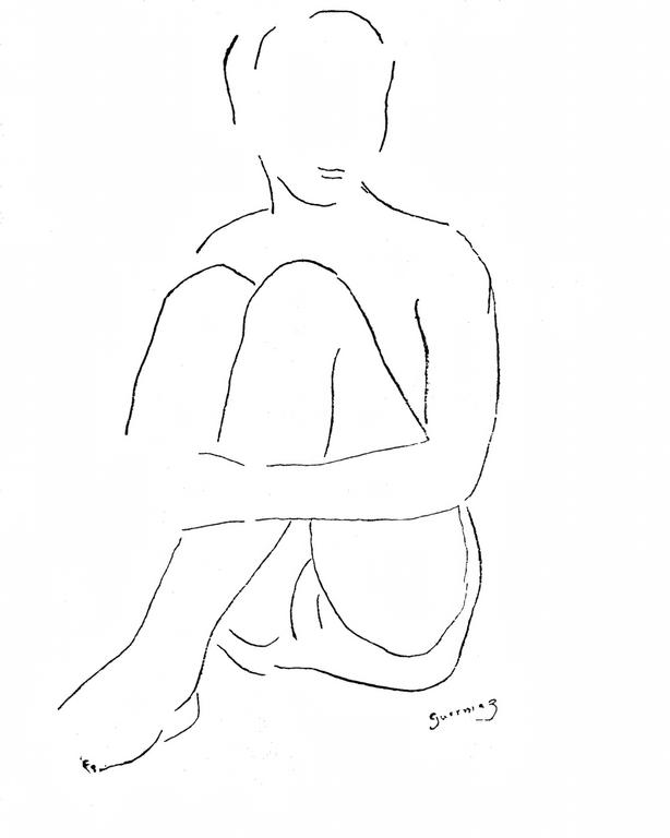 Catalogue raisonné, Abdelkader Guermaz, Femme assise —