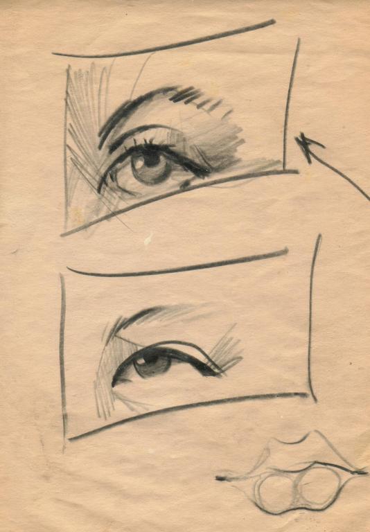Catalogue raisonné, Abdelkader Guermaz, Esquisse sur l'oeil —