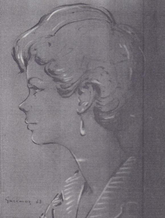 Catalogue raisonné, Abdelkader Guermaz, Jeune femme — 1962
