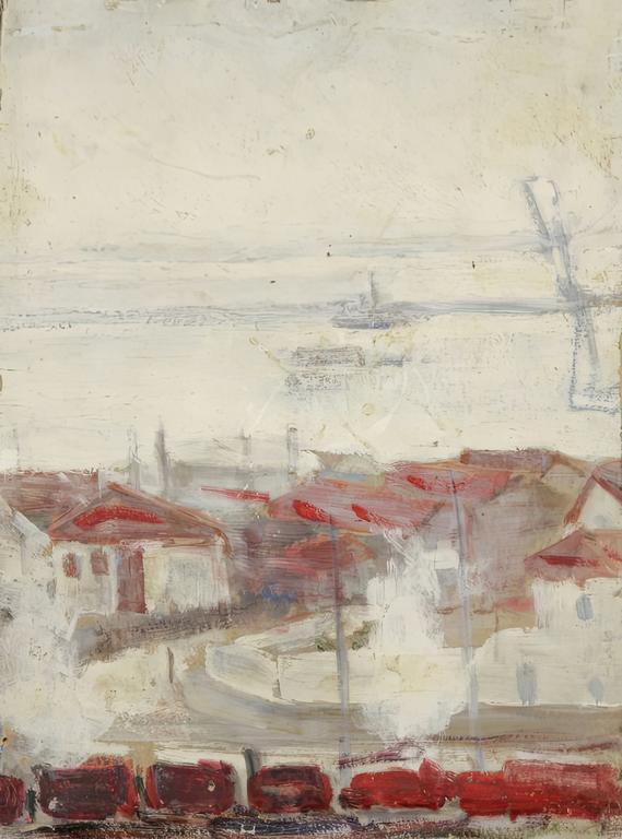 Catalogue raisonné, Abdelkader Guermaz, Port en Algérie — 1950