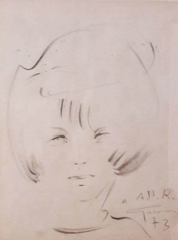 Catalogue raisonné, Abdelkader Guermaz, Portrait d'Anne-Marie R. — 1973