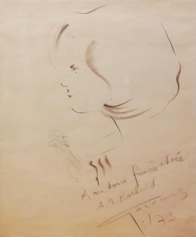 Catalogue raisonné, Abdelkader Guermaz, Portrait d'Anne-Marie R. — 1973