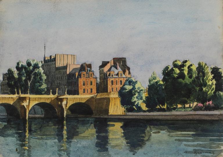 Catalogue raisonné, Abdelkader Guermaz, Le Pont Neuf — circa 1985
