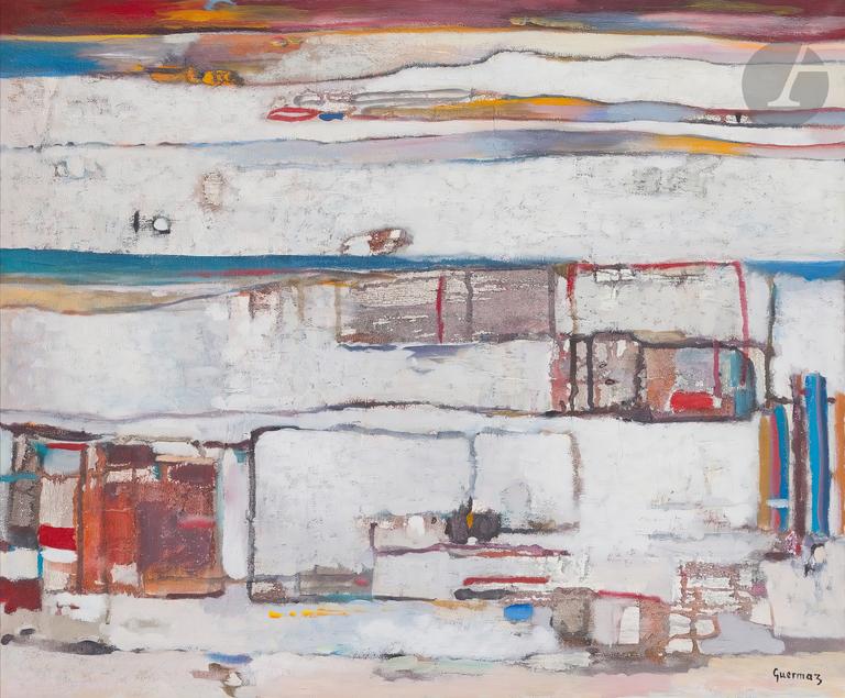 Catalogue raisonné, Abdelkader Guermaz, Plage en fête — 1975