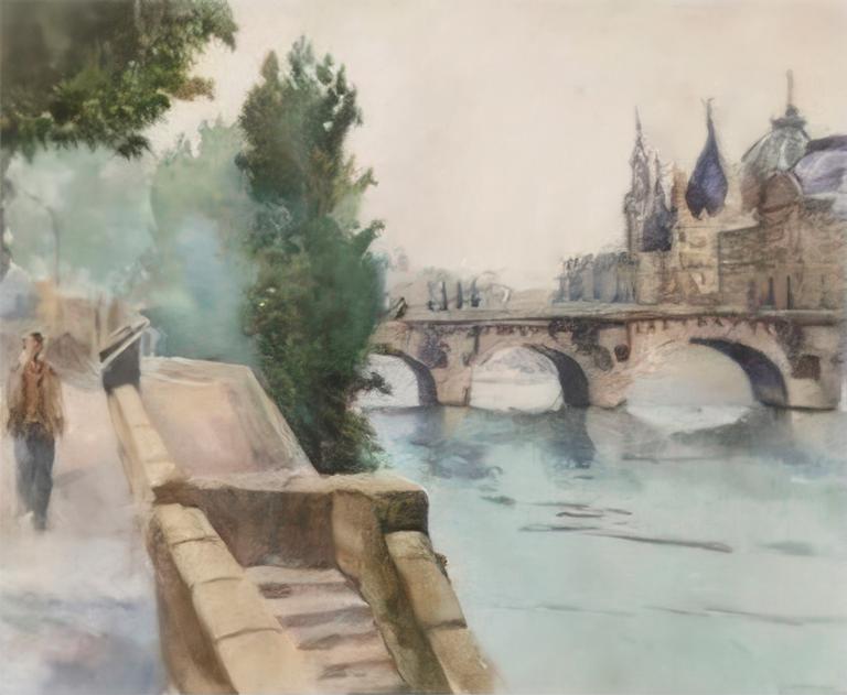 Catalogue raisonné, Abdelkader Guermaz, L'escalier, Le pont des arts