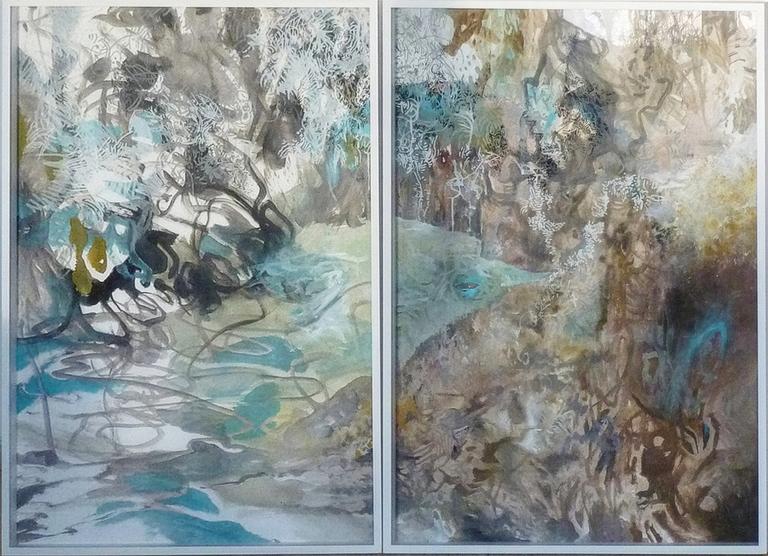 Catalogue raisonné, Daniel Boursin, 2F-dypt bleu ocre — 2009