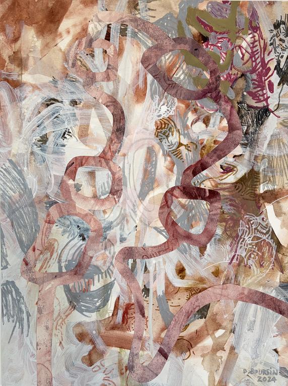 Catalogue raisonné, Daniel Boursin, pink beige collage