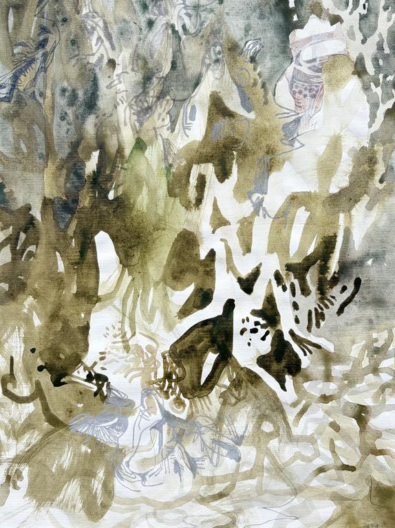Catalogue raisonné, Daniel Boursin, green jungle collage — 2022