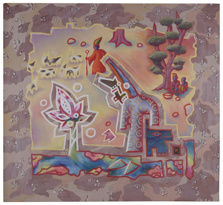 Catalogue raisonné, Daniel Boursin, les bergers / tempête du désert — 1991