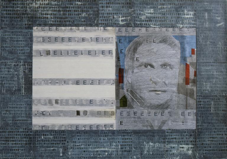 Catalogue raisonné, Bernadette Delrieu, Mémoire d'une vie, portrait n°04 et lettres E - 1991