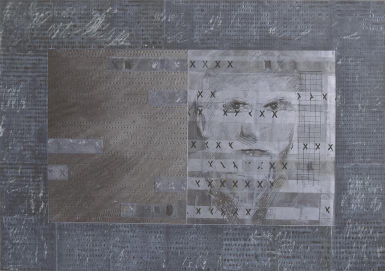 Catalogue raisonné, Bernadette Delrieu, Mémoire d'une vie, portrait n°05 et lettre X - 1991