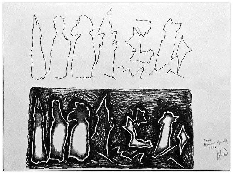 Catalogue raisonné, Bernadette Delrieu, Feux - 1992