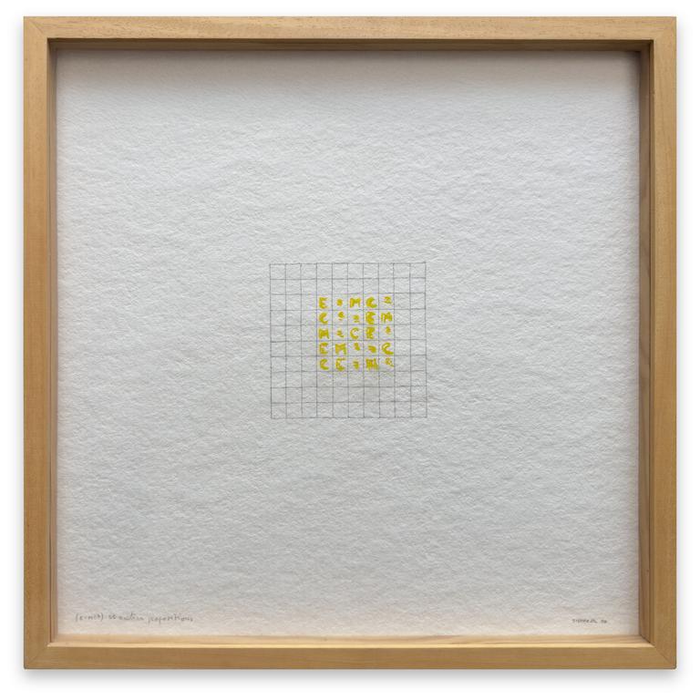 Catalogue raisonné, André Stempfel, E=mc2 et autres propositions — 2000