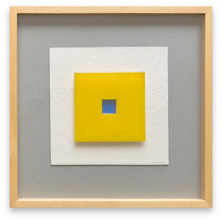 Catalogue raisonné, André Stempfel, Carré bleu sous carré jaune — 1994