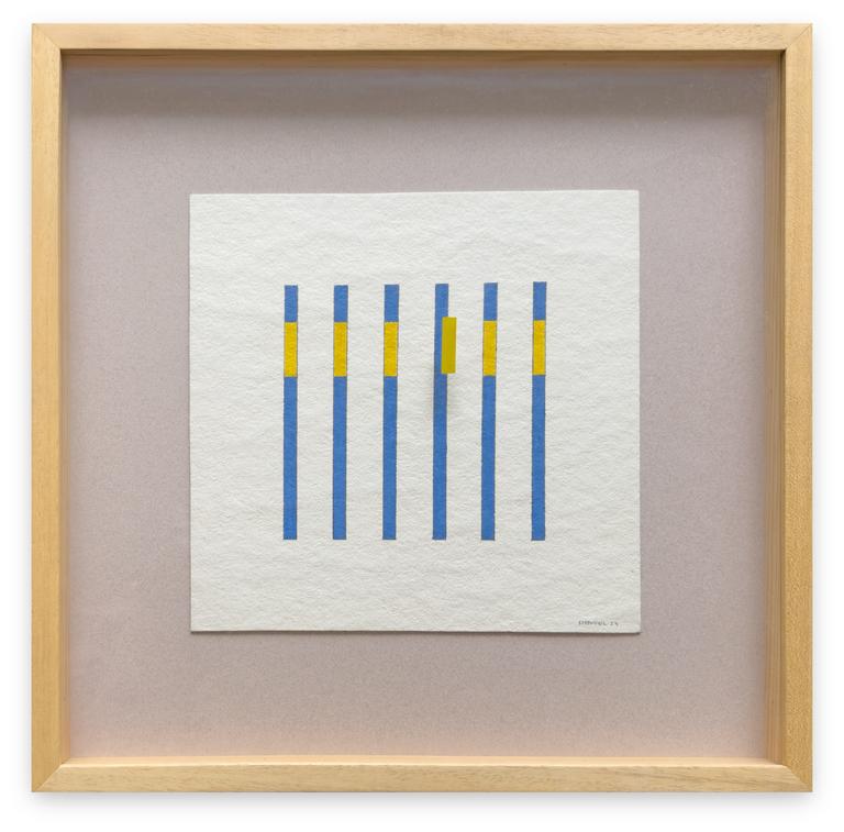 Catalogue raisonné, André Stempfel, 6 barres bleues — 1994